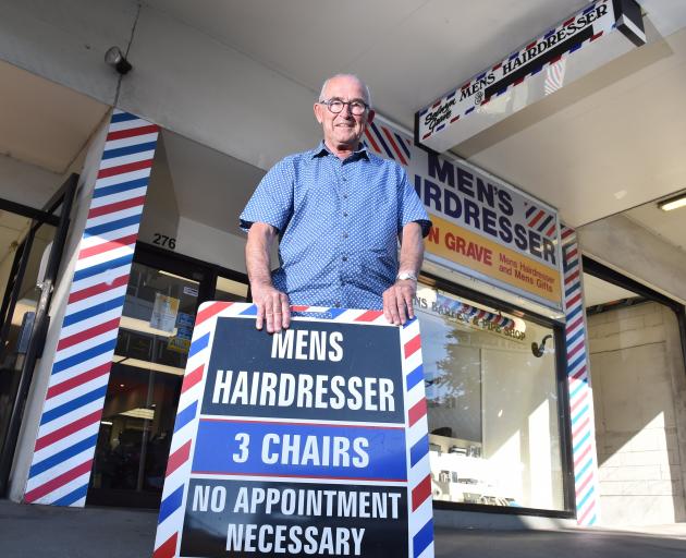 After more than 60 years of cutting hair in Dunedin, Selwyn Grave is selling his Moray Pl...