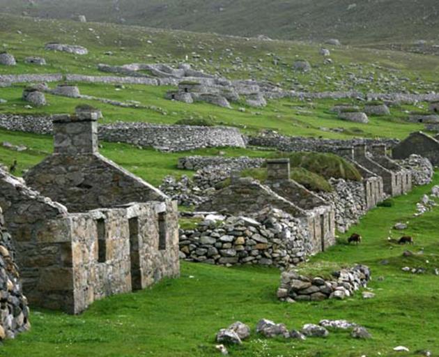 The remnants of stone dwellings at St Kilda, Scotland. PHOTO: SUPPLIED