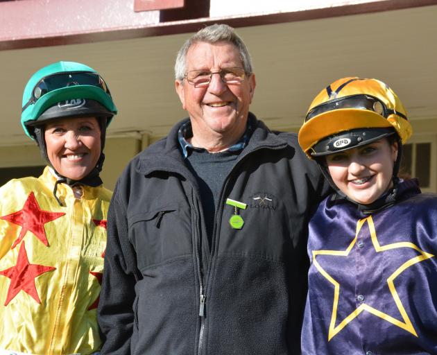 Kennedy with mother Debbie Kennedy and grandfather Hec Anderton in 2016. PHOTO: ODT FILES
