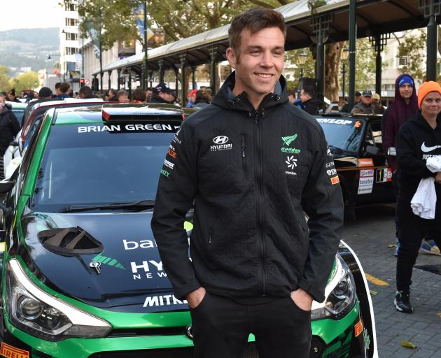Enjoying the ceremonial start to the Otago Rally in the Octagon, Dunedin, yesterday evening is...