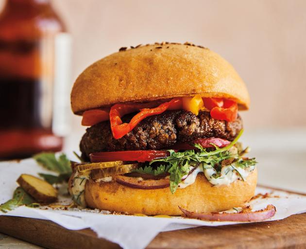 The vegan "Impossible Burger" made using plant-based meat substitutes. PHOTO: SUPPLIED