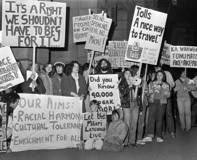 Protesters picketed Dunedin’s Chief Post Office in August 1980 demanding official recognition of...