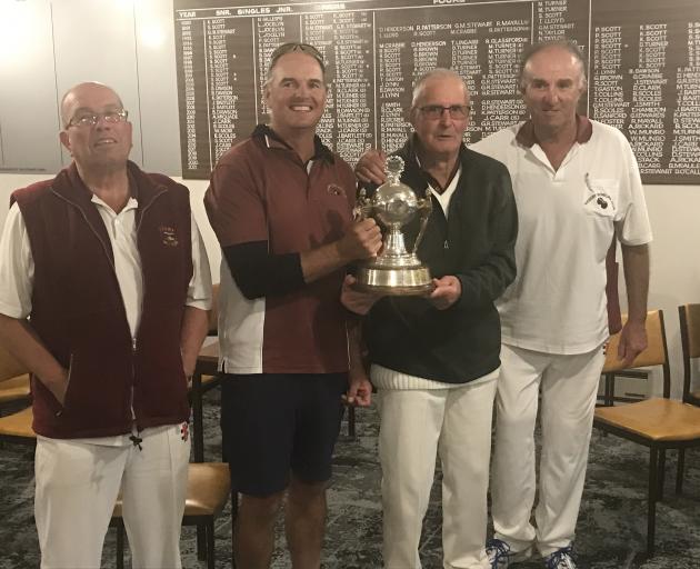 The champion Naseby four of (from left) Mike Buswell, Phil Dowling , Merv Jamieson and Gerard...