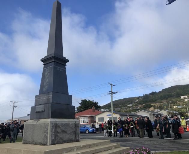 About 200 people attended an Anzac Day civic service in Bluff where the lives of the four...