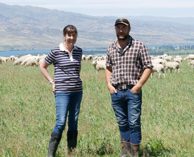 Amanda Currie and farm manager Jason Sutherland