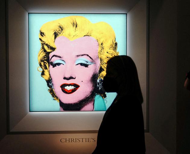 Shot Sage Blue Marilyn is one in a series of portraits Andy Warhol made of the actress following...
