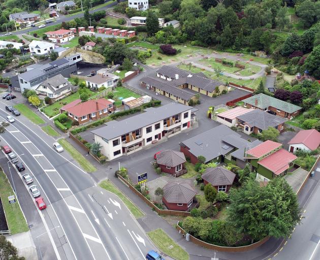 An aerial view of the Aaron Lodge self-isolation quarantine facility in Kaikorai Valley Rd, in...