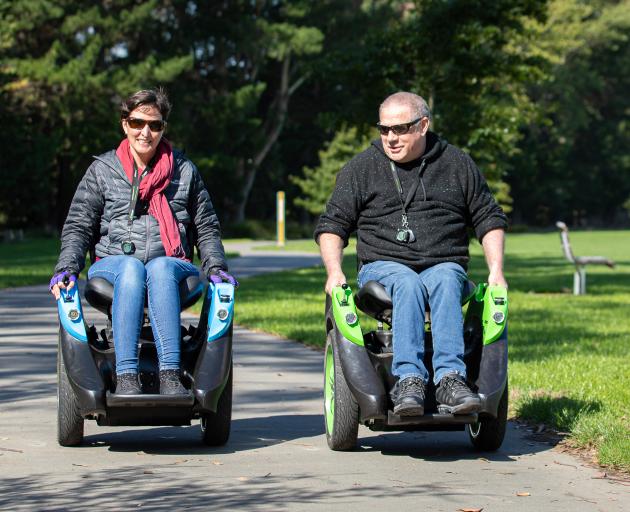 Rolleston residents Linda Klok and John Sloan have increased mobility with their new Omeos. Photo...