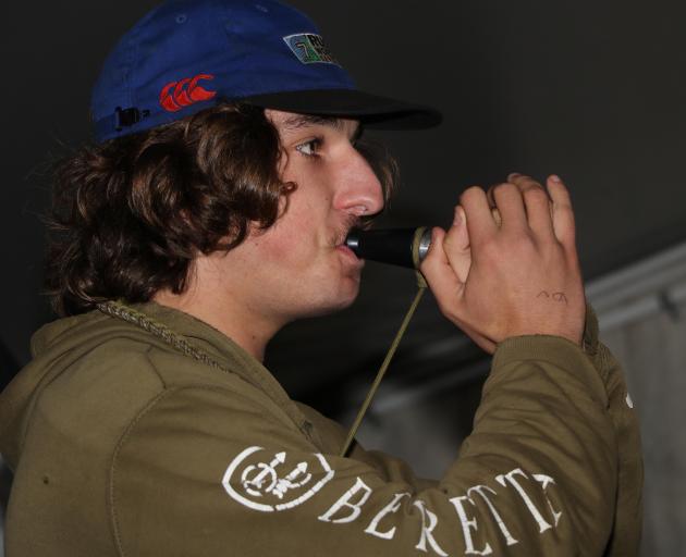 Lincoln student Hunter Lowe tries his hand at calling a paradise duck for the judges. PHOTO: JOHN...