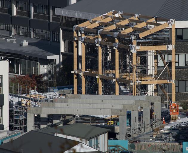 Large laminated veneer lumber structural components are starting to appear on Otago Polytechnic’s...