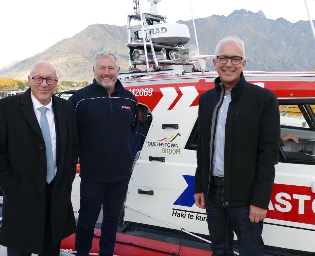 Pictured in front of Coastguard Queenstown’s new Rayglass Protector, dubbed Haki te kura, at...