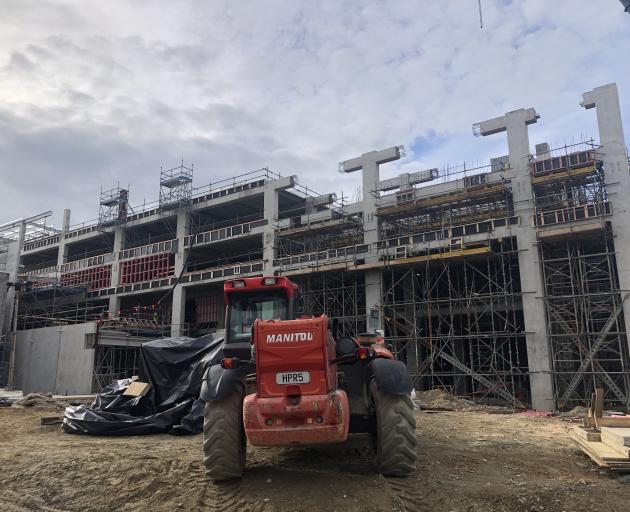 The parking building where the floor is being sealed and waterproofed.