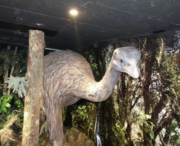 The figure of a moa inside the Time Tunnel ride. Photo: Supplied
