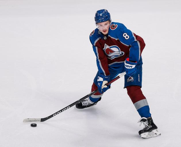 Colorado Avalanche defenceman Cale Makar controls the puck. PHOTO: USA TODAY SPORTS