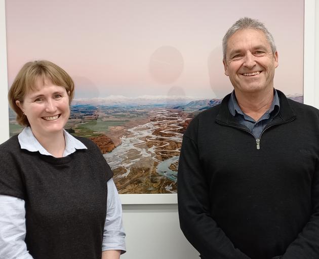 North Otago Irrigation Company environmental adviser Anita Walton and environmental manager Mike...