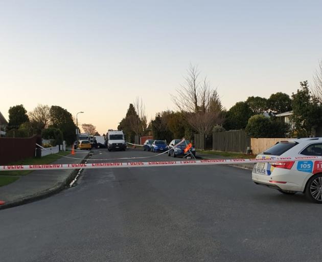 The scene of the attack on Cheyenne St. Photo: RNZ