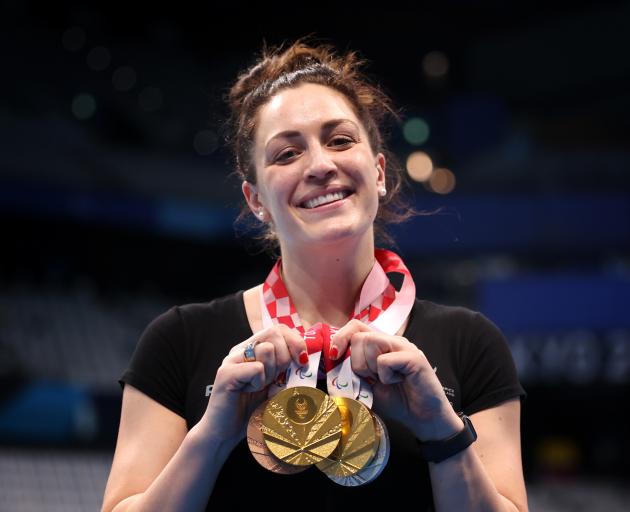 Dame Sophie with her Tokyo Paralympics medal haul. Photo: Getty Images