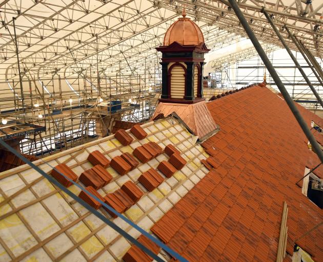 The ridge cupola amid replacement of roof tiles. PHOTO: STEPHEN JAQUIERY