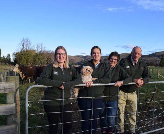 Limehills Herefords owners Gray and Robyn Pannett and their daughters, Madison (26, left) and...