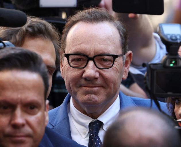 Kevin Spacey in London for a court appearance last month. Photo: Reuters 