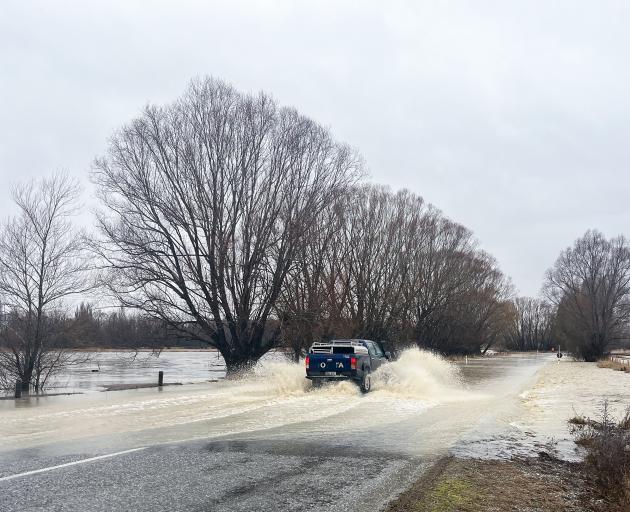 A truck navigates Galloway Rd, near Alexandra. PHOTO: SHANNON THOMSON