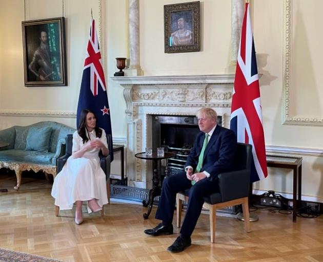 Jacinda Ardern met with British Prime Minister Boris Johnson at 10 Downing Street. Photo: RNZ