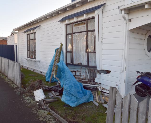 The residents of this Bay View Rd home had a lucky escape early on Saturday after a car ploughed...