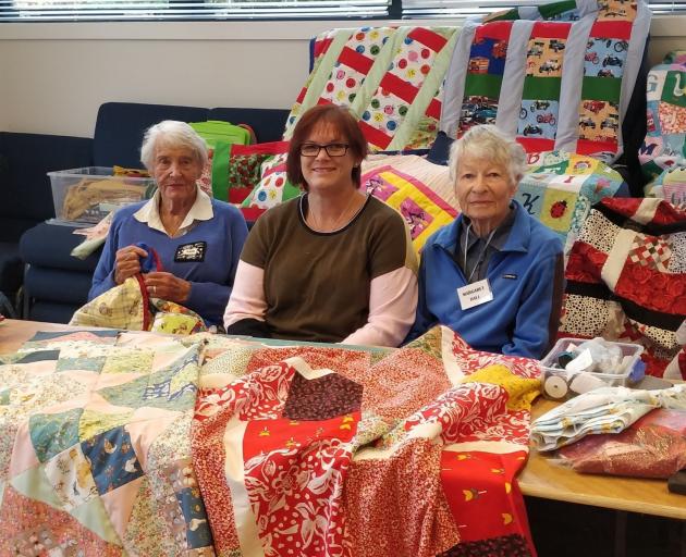 Aspiring Quilters (from left) Marie Taylor, Michelle Moynihan and Margaret Hall have received...