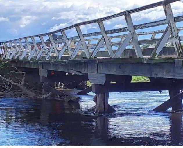 Bridge 145 has been deemed unsafe. PHOTO: CENTRAL OTAGO DISTRICT COUNCIL