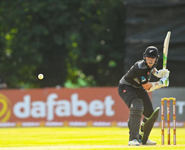 Michael Bracewell smashed a quick-fire 61 to help the Black Caps to a record total. Photo: Getty...
