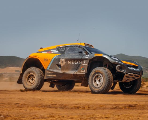 Dunedin rally driver Emma Gilmour competes in Sardinia for the McLaren team in the Extreme E...