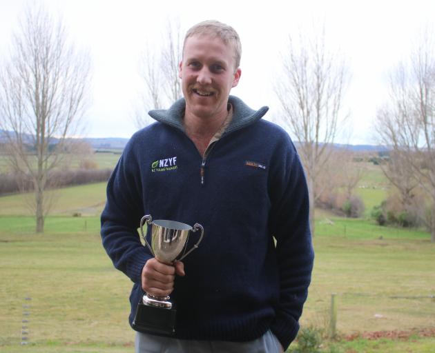 Awamoko farmer James Hurst received a leadership award at the recent New Zealand Young Farmers...