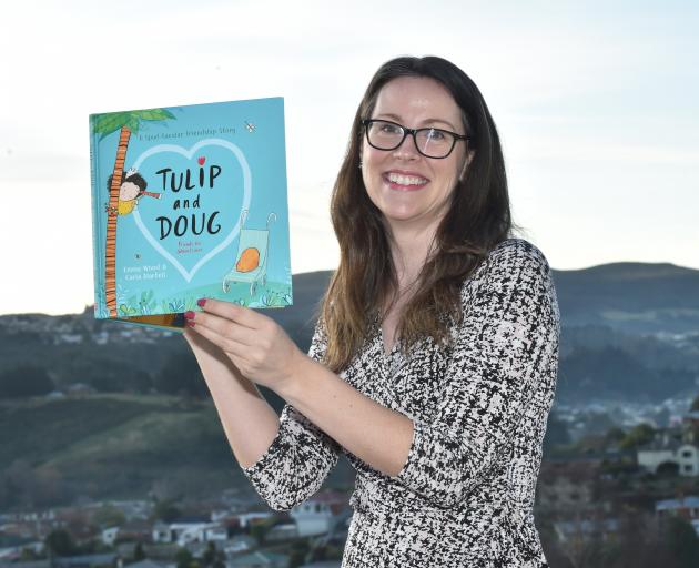 Dunedin author Emma Wood and her children’s book Tulip and Doug: A Spud-Tacular Friendship Story,...