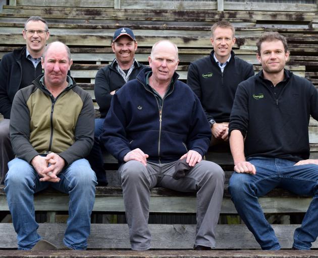 In the grandstand at the Maheno Rugby Club in North Otago before the start of a Beef + Lamb New...