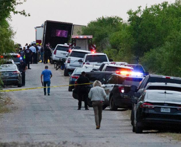 Fifty-three people died in sweltering conditions in the truck. Photo: Reuters 