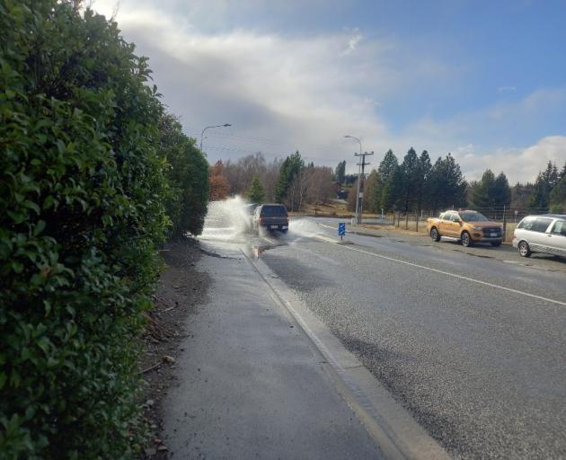 Wanaka residents say surface water forming on the corner of Anderson and Aubrey Rds when it rains...