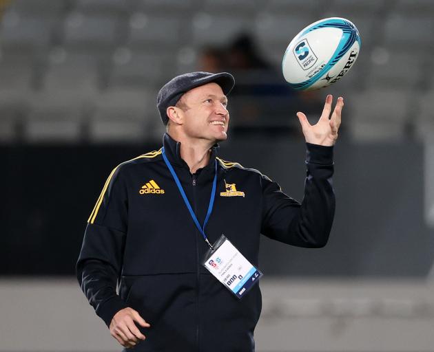 Tony Brown enjoying the atmosphere before his final game in charge of the Highlanders at Eden...