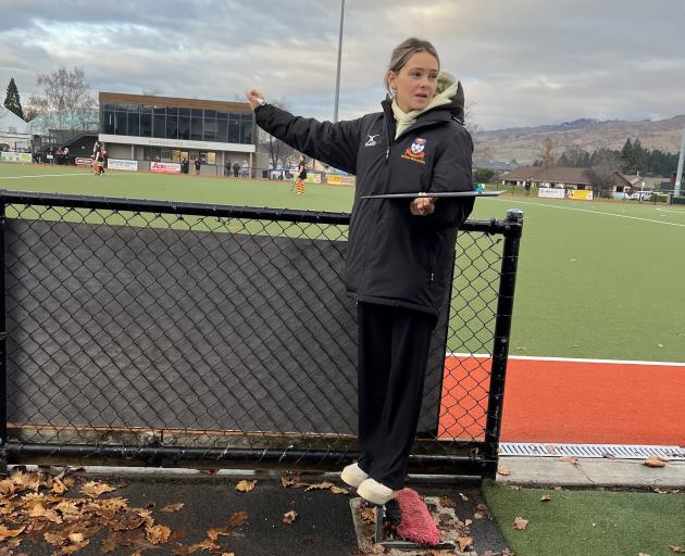 Bridget Mullally (Dunstan High School) is never far away from a hockey game. PHOTO: SUPPLIED