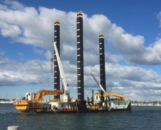 A GPK De Donge ‘‘B’’ type backhoe dredger will be used to dredge part of the entrance channel at...