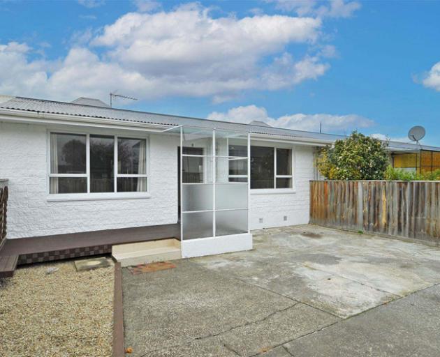This two-bedroom unit on Burdale St in Riccarton fetched $380,000 under the hammer. Photo: Supplied