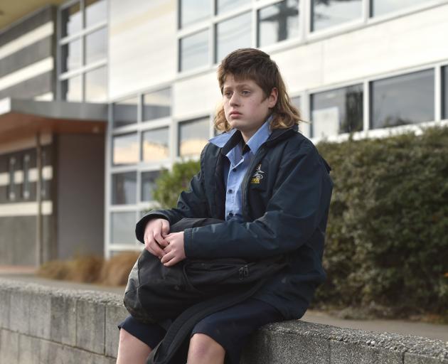 Taieri College pupil Hunter Mitchell (13) is frustrated with the bus service he has to use to get...
