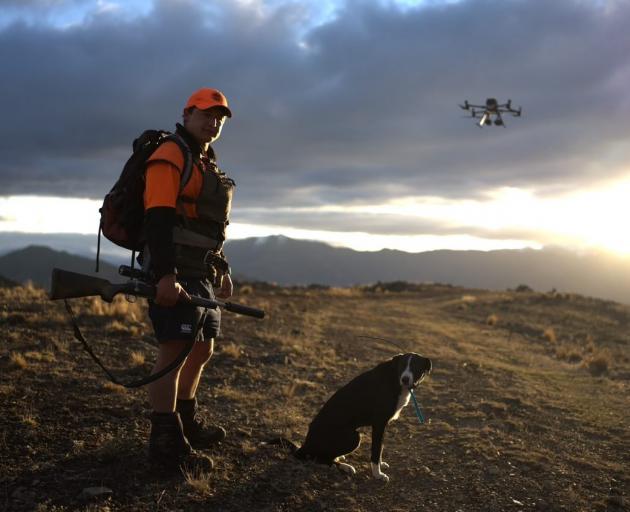 High Country Contracting team leader Stefan Hope and his dog are on the job, following up on...