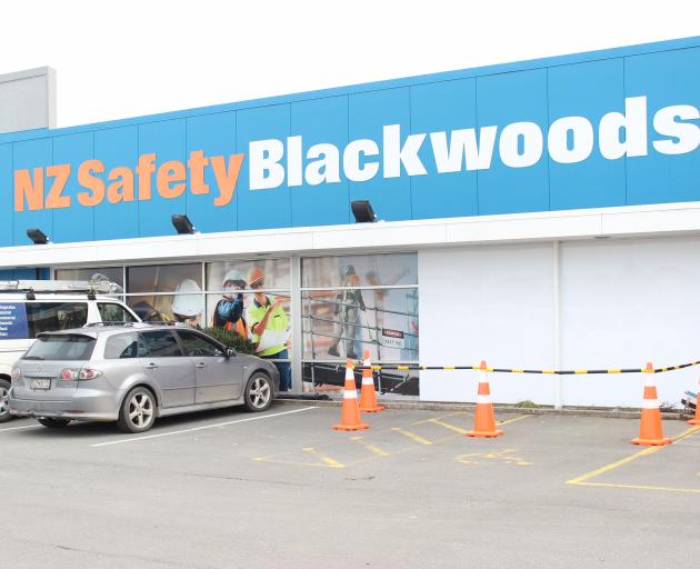 NZ Safety Blackwoods in Invercargill, which was ram-raided earlier in the week. Photo: Karen Pasco