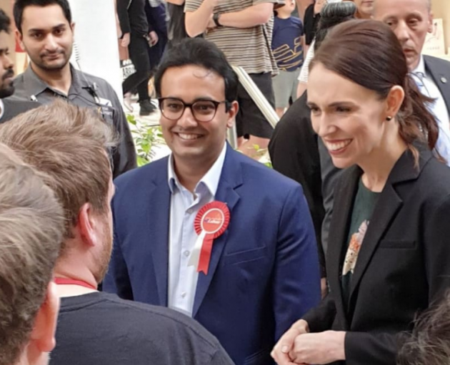 Dr Gaurav Sharma and PM Jacinda Ardern. Photo: Twitter