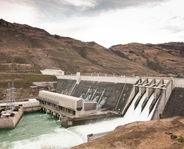 Water is spilled from the Clyde dam. PHOTO: SHANNON THOMSON