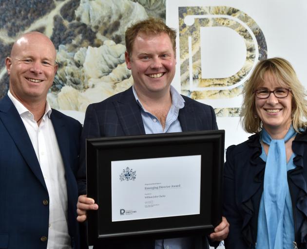 Institute of Directors’ Otago-Southland branch Emerging Director Award recipient Will Clarke ...