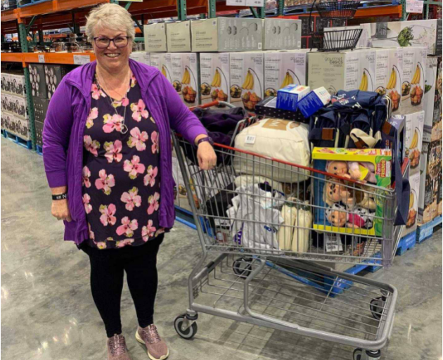 Riverton resident Marina Seager with a trolley full of goods at Costco New Zealand store this...