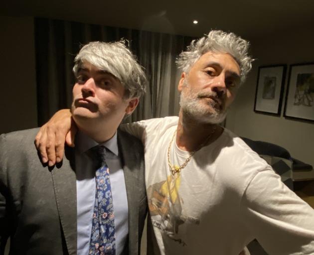 Dunedin Mayor Aaron Hawkins rubs shoulders with Hollywood star Taika Waititi during his recent...