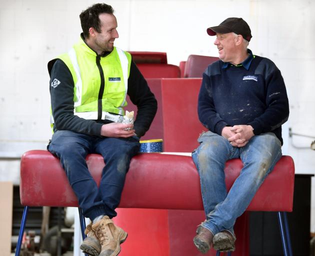Cook Brothers sustainability carpenter Daniel Roberts and project manager Steve Jory are trying...