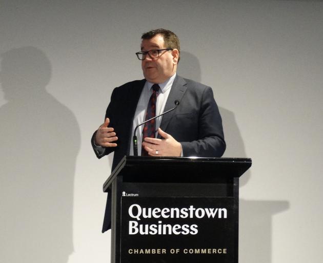 Deputy Prime Minister Grant Robertson talks numbers at a Queenstown Business Chamber of Commerce...